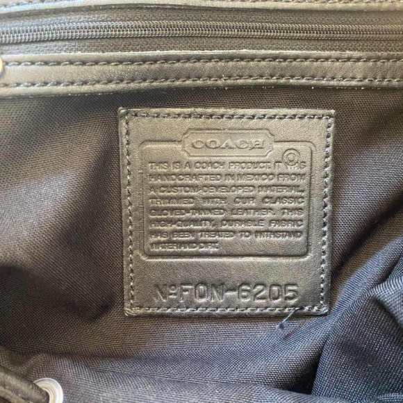 Black microfiber coach backpack, used condition - Picture 10 of 11